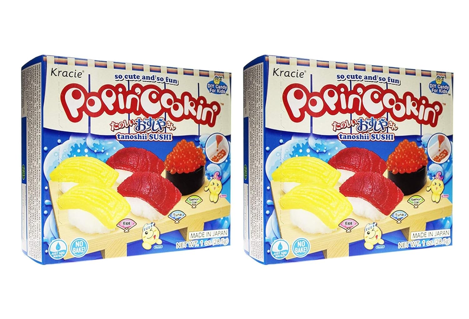 Kracie Popin Cookin Tanoshii Sushi DIY Candy (2 Pack, Total of 2oz)