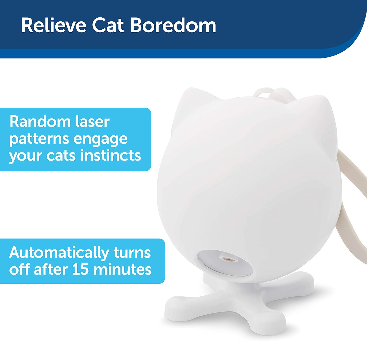 PetSafe Dancing Dot - Interactive Laser Cat Toy - 2 Play Modes - Works Great on Elevated Surfaces : Pet Supplies