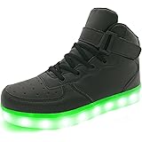 APTESOLKids LED Light Up Shoes High Top Cool USB Rechargeable Flashing Sneakers for Unisex Child Boys Girls