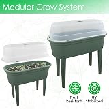 GEEZY Raised Garden Bed Planter Box with Lid and Legs Green 38x77x84 cm view 5