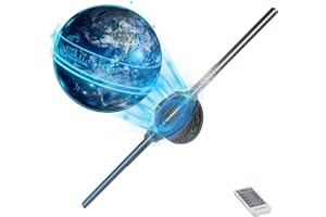 EBZ 3DhologramFan 19.7" Holographic Projector Advertising Display HD LED 3d Holographic Christmas Tree for Christmas, Halloween, Business, Shop, Holiday 50CM Holographic with 1500 Video Library