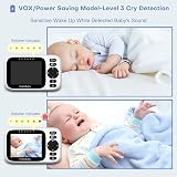 HelloBaby No WiFi Baby Monitor 2 Cameras 3.2in IPS Night Vision PTZ view 5