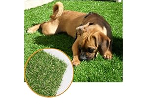 ALTRUISTIC Thick Realistic Artificial Grass Mat Customized Sizes, 5ft x 10ft Synthetic Fake Astro Turf Indoor Outdoor Garden Lawn Landscape, Faux Grass Rug with Drainage Holes