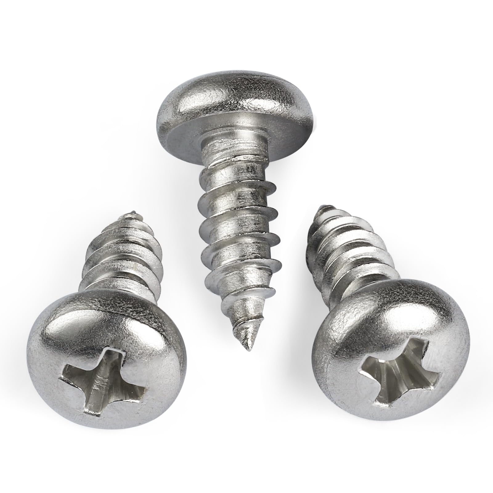Photo 1 of ***MISSING PIECES*** BNUOK #10 x 1/2 Inch Pan Head Wood Screws, Phillips Drive, Stainless Steel 304 (18-8), Self Tapping for Wood, Sheet Metal Screws, 200 Pack