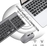 Cimetech Wireless Keyboard Mouse Combo 2.4G Ultra-Thin QWERTY UK Gray view 3