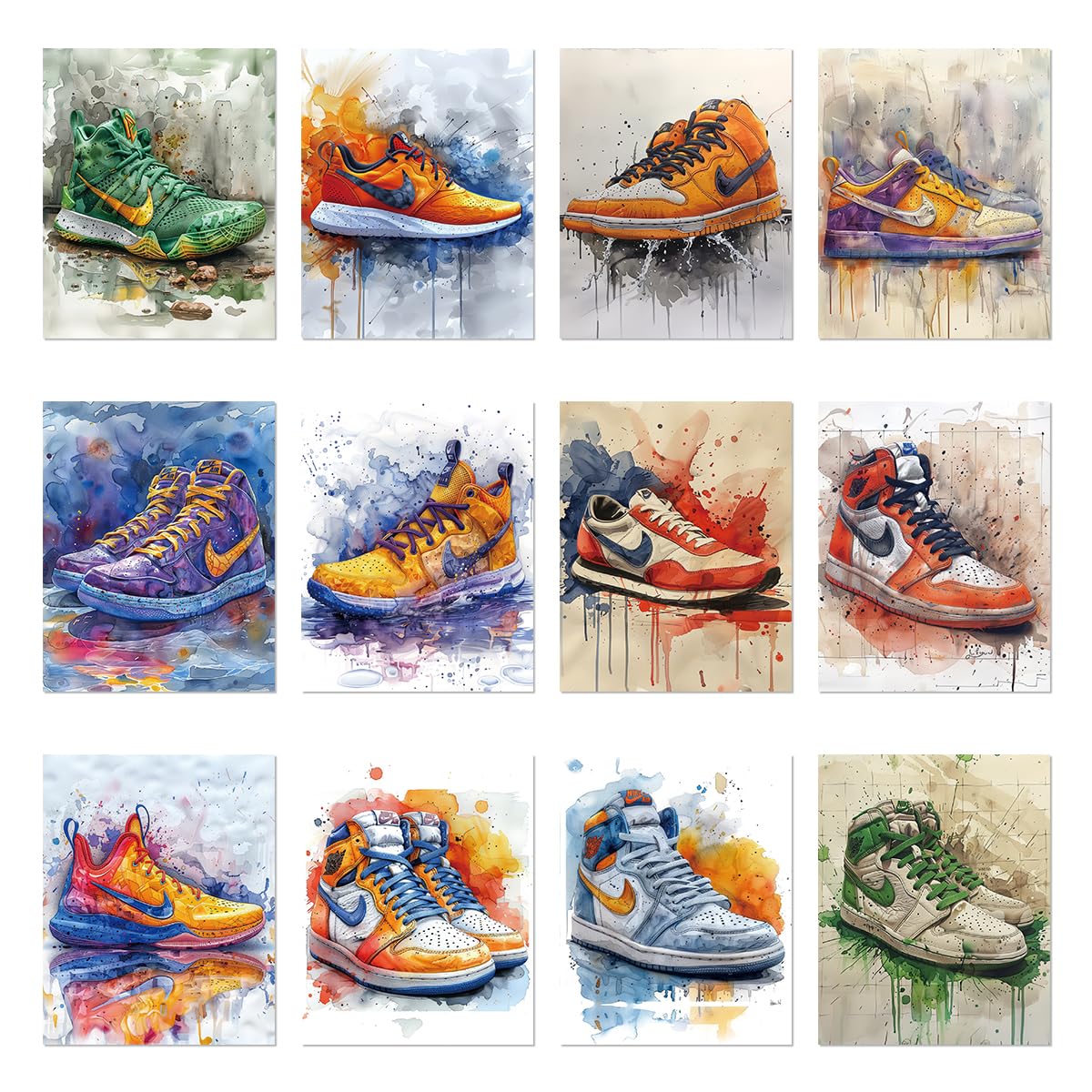 Hyegiir Sneaker Poster Michael Jordan Posters Graffiti Shoes Wall Art