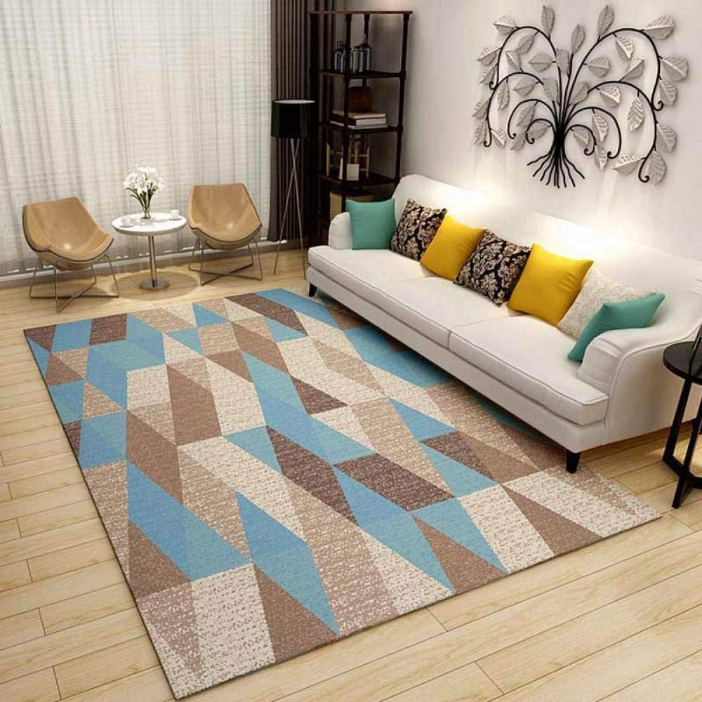 YQZS Home Teppich Kurzflor Modern Trendig Teppich Geometrie der Brown