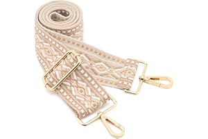 ZOOEASS Wide Shoulder Strap Adjustable Replacement Belt Guitar Style Crossbody Bag Handbag Strap Multicolor Canvas Straps