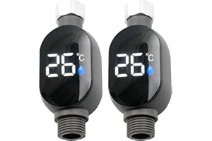 LED Digital Display Water Temperature Meter Bath Thermostat Shower Temperature Meter for Bathroom Kitchen