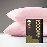 Mayfair Linen 100% Egyptian Cotton Pillow Cases King - 1000 Thread Count Pillowcases King Size Set of 2, Soft Cooling & Breathable Extra Long Staple Sateen Weave Cotton Pillow Covers for Bed - Blush