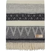 Cozy Blankets Wool Blanket | 100% Wool from New Zealand | Perfect as a Throw Blanket / Sofa Blanket | Virgin Wool Blanket with Fringes in Stripes Designs (140 x 200 cm)