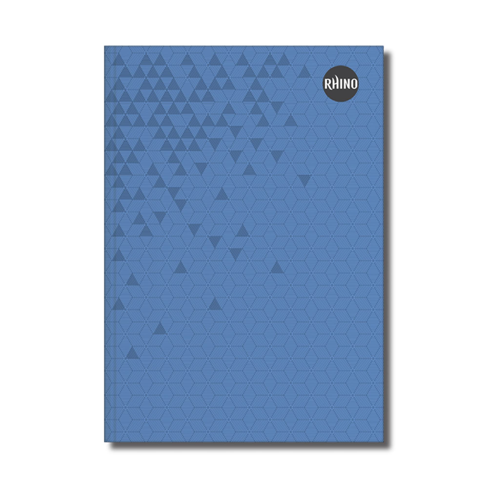 Rhino A4 Blue Notebook, 192-Page / 8mm Lined Writing Book, 1-Pack, Hardback & Casebound Pad, School & Office Stationery Supplies