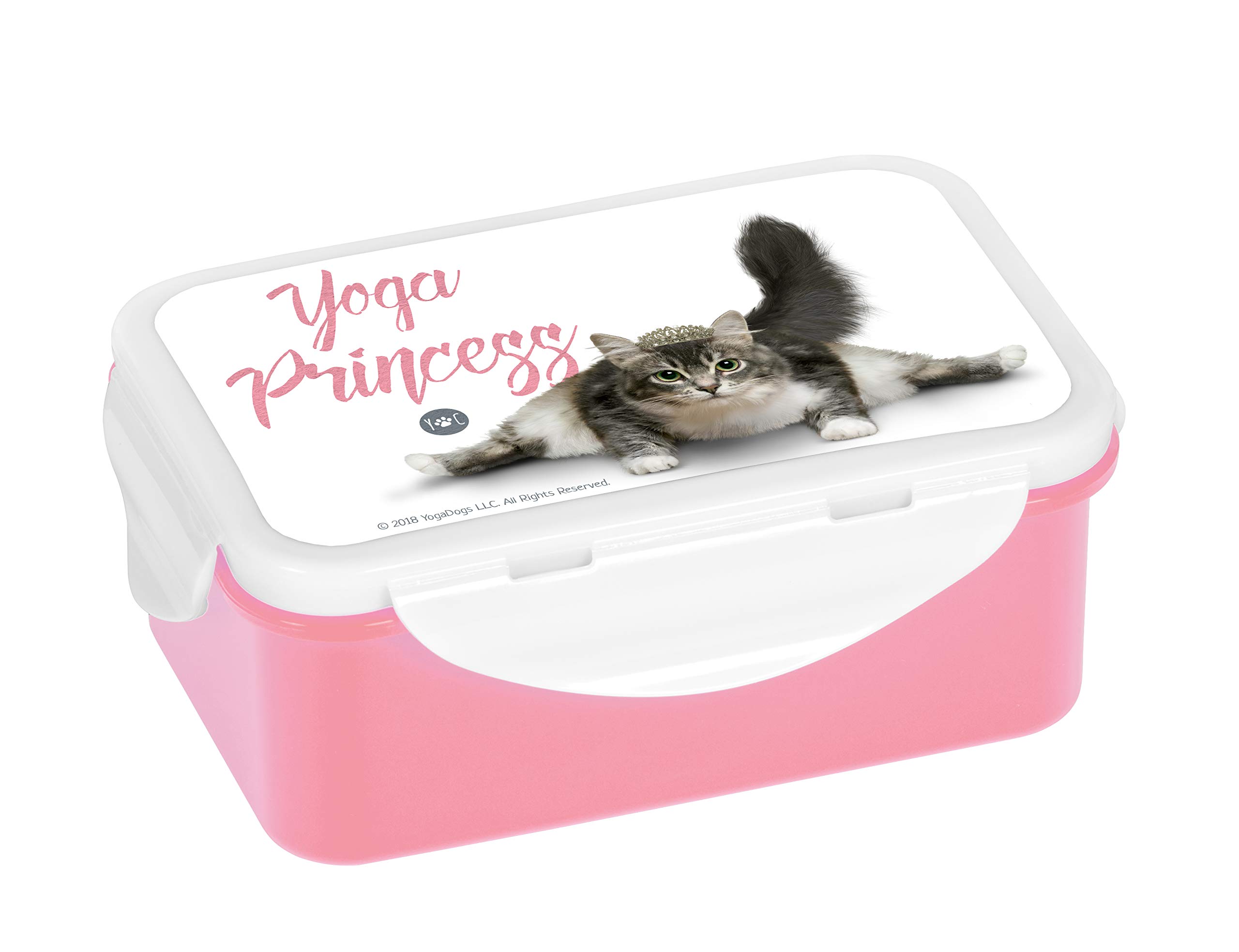 Yoga Cats & Dogs Yoga Cats Princess Pink Lunch Box, Lunch Box, PP, Multi-Colour, 18 x 13 x 8 cm