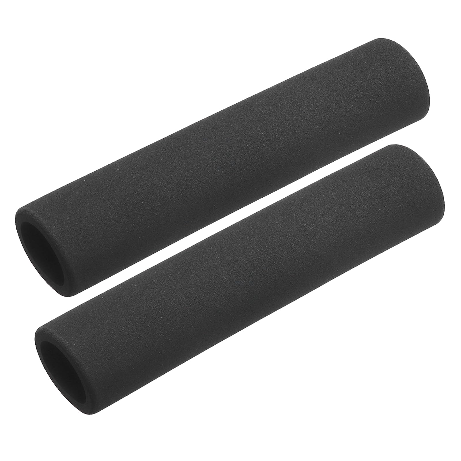 Photo 1 of uxcell 2pcs Foam Tubing for Handle Grip Support, Pipe Insulation, 35mm ID 47mm OD 195mm Black