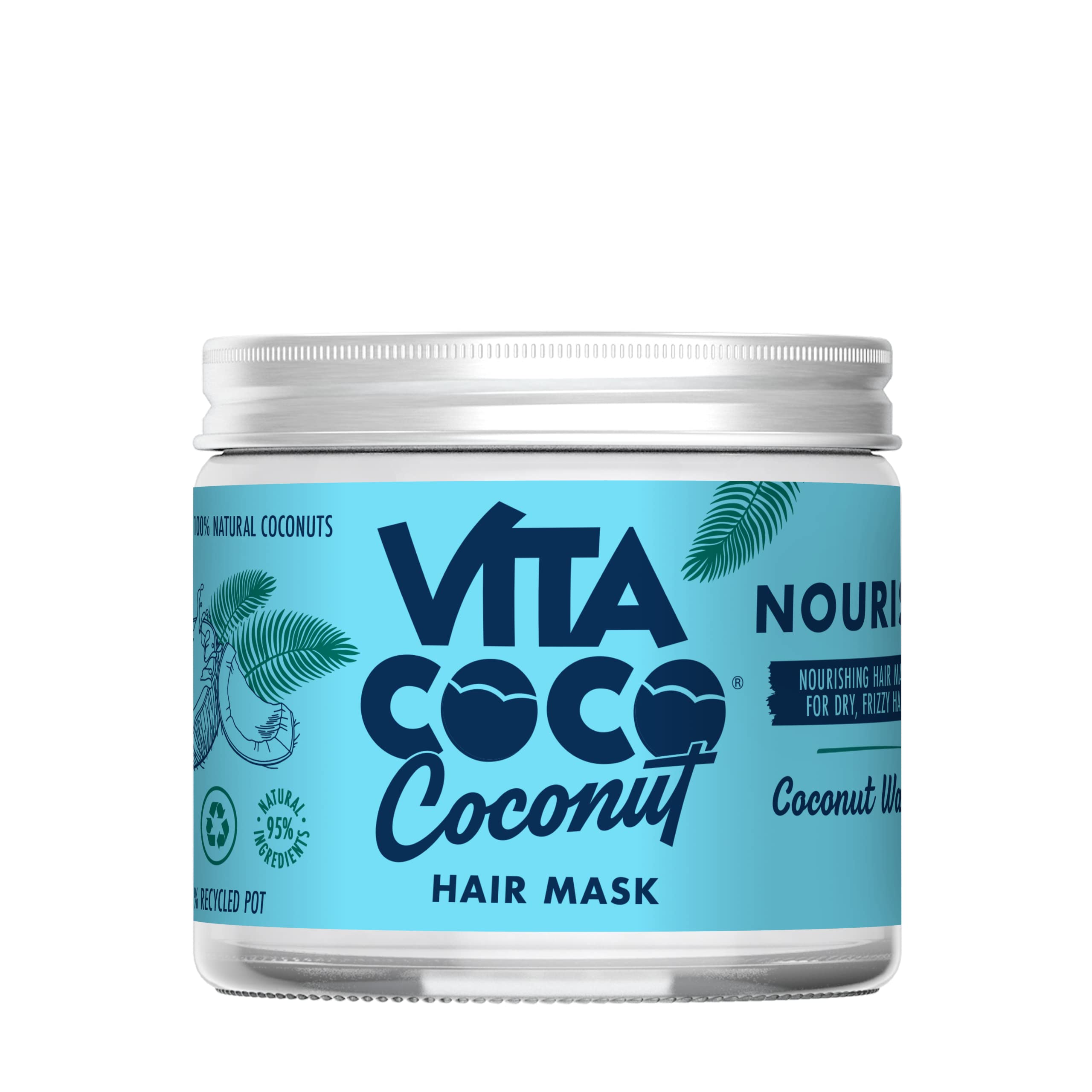 Vita Coco Nourishing Hair Mask for Dry and Frizzy Hair • Deep Hydration Coconut Hair Mask providing Smooth and Glossy Finish • Vegan Hairmask with 30 Percent Coconut Water (150ml)