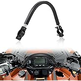 KEMIMOTO ATV Mud Strap Grab Handle, 22-28 mm Handlebar Clamp, Black | Rubber-Covered Steel Cable, Aluminum Clamps, Compatible with Polaris Sportsman Fourtrax Can-Am Kawasaki Arctic Cat CFMOTO