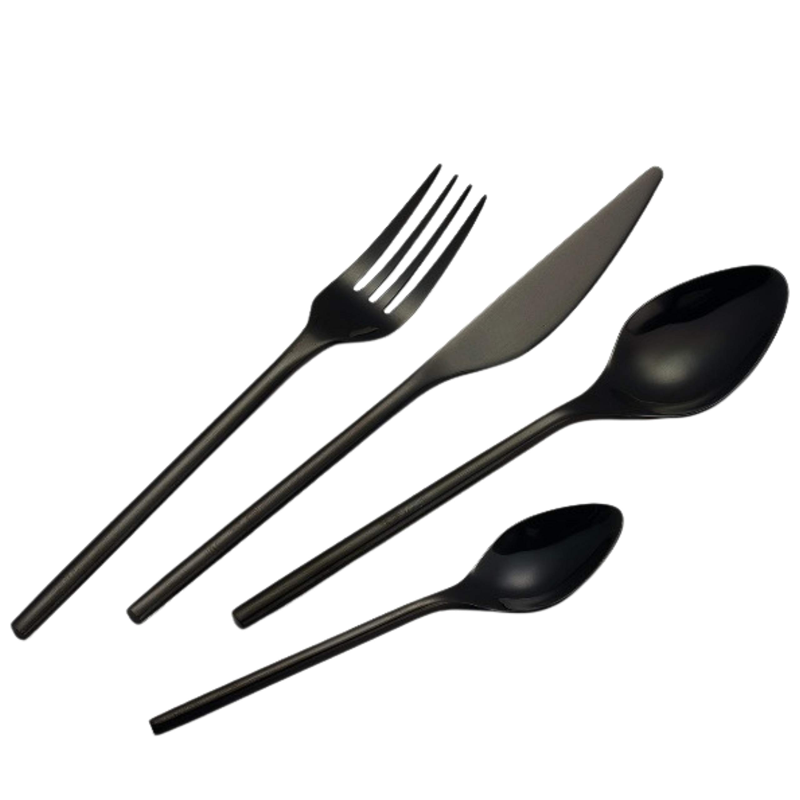 TALFOURD black silverware set Royal 20 Piece Flatware Cutlery Set, 18/ ...