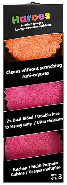 HAROES NON SCRATCH PREMIUM KITCHEN SPONGES – PACK...