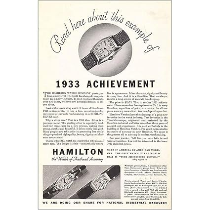  Relicpaper 1933 Hamilton Watches 1933