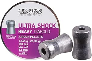 JSB Ultra Shock, .22 Cal, 25.39 Grains, Hollowpoint, 150ct
