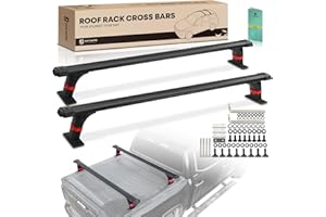 YHTAUTO 165-800 lbs Universal Truck Bed Rack Fit Pickup Truck with T-Rails, Adjustable T6063 Low Profile Aluminum Truck Ladde