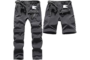 DAFENGEA Kids Hiking Cargo Pants Casual Outdoor Quick Dry Hiking Mountaineering Convertible Trousers