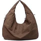 Women Solid Color Slouchy Tote Bag Large Capacity Shoulder Purse Versatile Underarm Bag Hobo Bag Travel Vacation