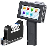 UPRINTJET Handheld Inkjet Printer Gun BT-HH6205B with 42ml Fast-Drying Ink | Date Printer, Variable Data Printing, Batch Code Printer for Text/Time/Picture/Number/QRCODE, Compatible with BB22W White Ink