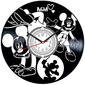 Amazon Com Mickey Mouse Vintage Vinyl Wall Clock Great Home