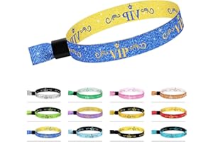 COMFLORA VIP Cloth Wristbands - 100 Pcs, Disposable, Colored, Lightweight for Concerts & Parties (Blue)