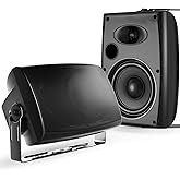 STUDIOFINIX 6.5-Inch 400W Outdoor Bluetooth Speakers Waterproof Wired, Wall-Mount Waterproof Speaker System for Patio, Home, Poolside, Deck, Backyard (Pair,Black)