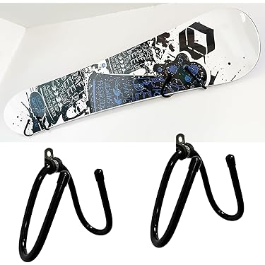 2 Pieces Support Mural Snowboard Rangement Rack Affichage Pour Nidecker