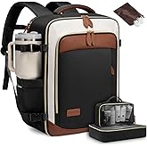 LOVEVOOK 50L Travel Backpack Carry On Airline Approved, Large Backpack with 3 Packing Cubes, TSA Travel Essentials Carry On Bag, Waterproof Weekender Overnight Luggage Daypack, Fits 18 Inch Laptop