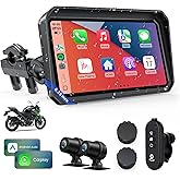 WonVon 6.25 Inch Motorcycle Carplay GPS Navigation System with Apple Carplay and Android Auto Portable Screen with Navigation
