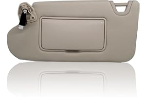 NHILES Left Driver Side Sun Visor Compatible with Nissan Altima 2013 2014 2015 2016 2017 2018 with Light, Without Sunroof 96401-3TA2A Beige