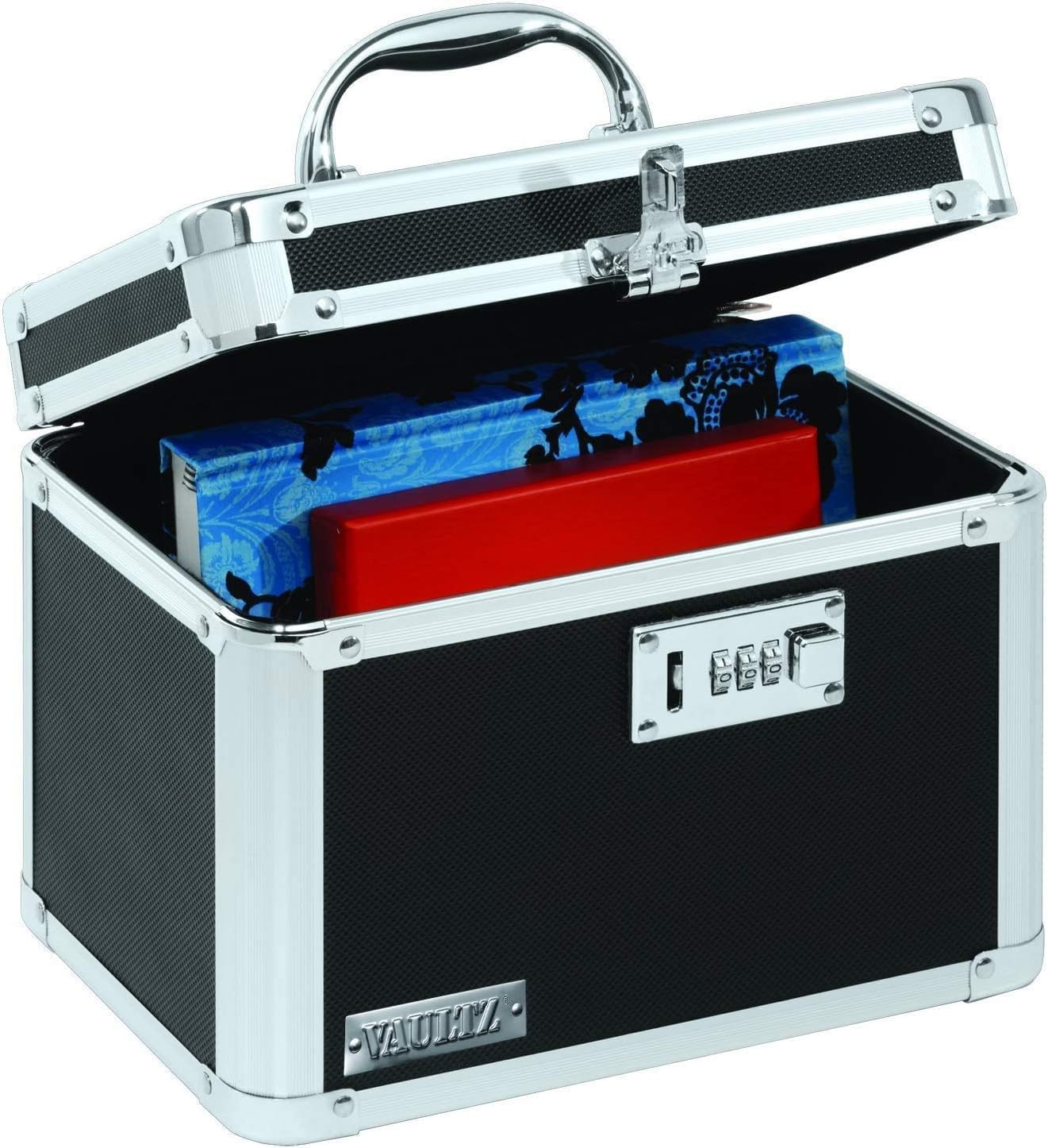 Vaultz Combination Lock Box, 7.75 x 7.25 x 10 Inches, Black (VZ00102-2) : Record Storage Boxes : Office Products