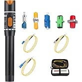 Xunsomten - Fiber Optical Cable Troubleshoot Kit Visual Fault Locator | with VFL-10, FC to LC Adapter, LC, SC, ST, FC Coupler and 3 Short Patch Cords,Testing Both Singlemode and Multimode Cables,