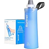 Burtrail 1.0L Collapsible Water Filter Bottle, BPA-Free Ultralight & Durable Squeeze Bottle with 42mm Filter Cap Cartridge, Filtered Water Bottle for Camping, Hiking, Backpacking, Survival & Travel