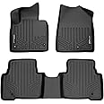 MAXLINER Custom Fit Floor Mats 2 Row Liner Set Black Compatible with 2013-2018 Hyundai Santa Fe - All Models / 2019 Santa Fe XL