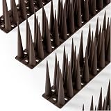 OFFO Bird Spikes 10cm High Anti Pigeon Spikes 2.4m Brown Durable PP