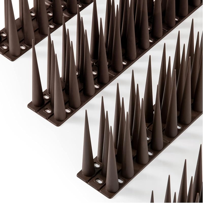 OFFO Bird Spikes High 10cm Pigeon Deterrent 12m Brown