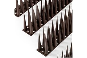 OFFO Bird Spikes Pigeon Outdoor Spikes for Cat Keep Birds Raccoon Woodpecker Away Covers 4 Feet(1.2m), Brown