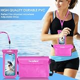 ivoler Waterproof Pouch Bag Phone Case Pink 22x15.5 cm Dry Bag view 8