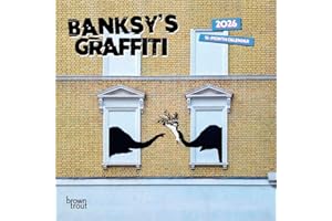 Banksy's Graffiti OFFICIAL | 2026 7 x 14 Inch (Hanging) Monthly Mini Wall Calendar | BrownTrout | Drawings Street Art Design