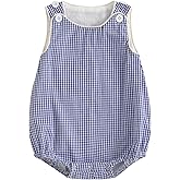 Kuriozud Unisex Newborn Baby Boy Girl Summer Clothes Sleeveless Bubble Romper Jumpsuit Overall Shorts Infant Clothing