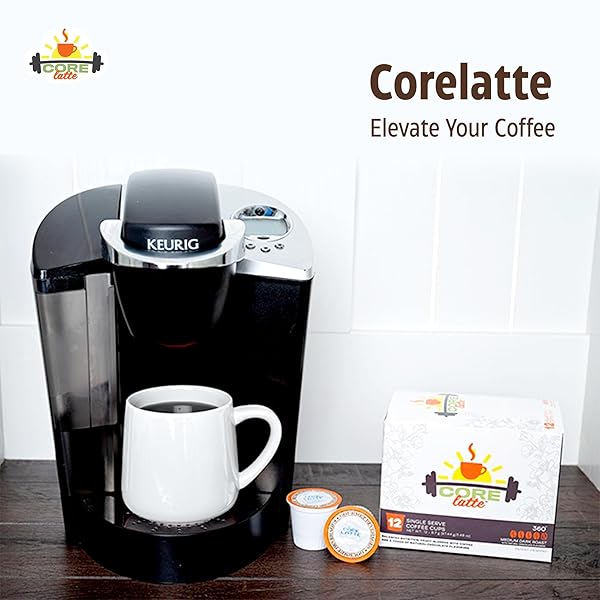 CORELATTE COFFEE 360 NUTRITION, COLLAGEN PROTEIN, FIBER, MULTIVITAMINS, WHOLE FOOD ANTIOXIDANTS AND MORE: MEDIUM DARK ROAST 12 COUNT, ALL IN ONE COFFEE PODS