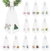 12 Pcs Seasonal Wreath Sash for Front Door Embroidery Ribbon Sash Christmas Fall Gift Holiday for Yard Porch Doorway Decor Indoor Outdoor