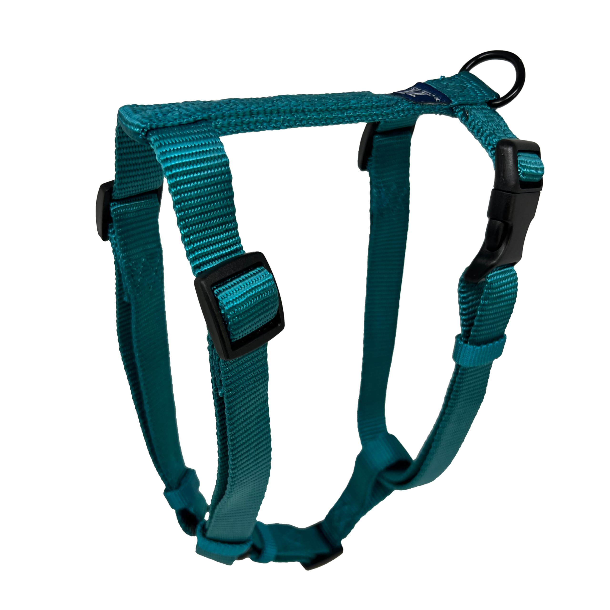 Hamilton Adjustable Comfort Nylon Dog Harness, Teal, 3/8" x 10-16" — image 1