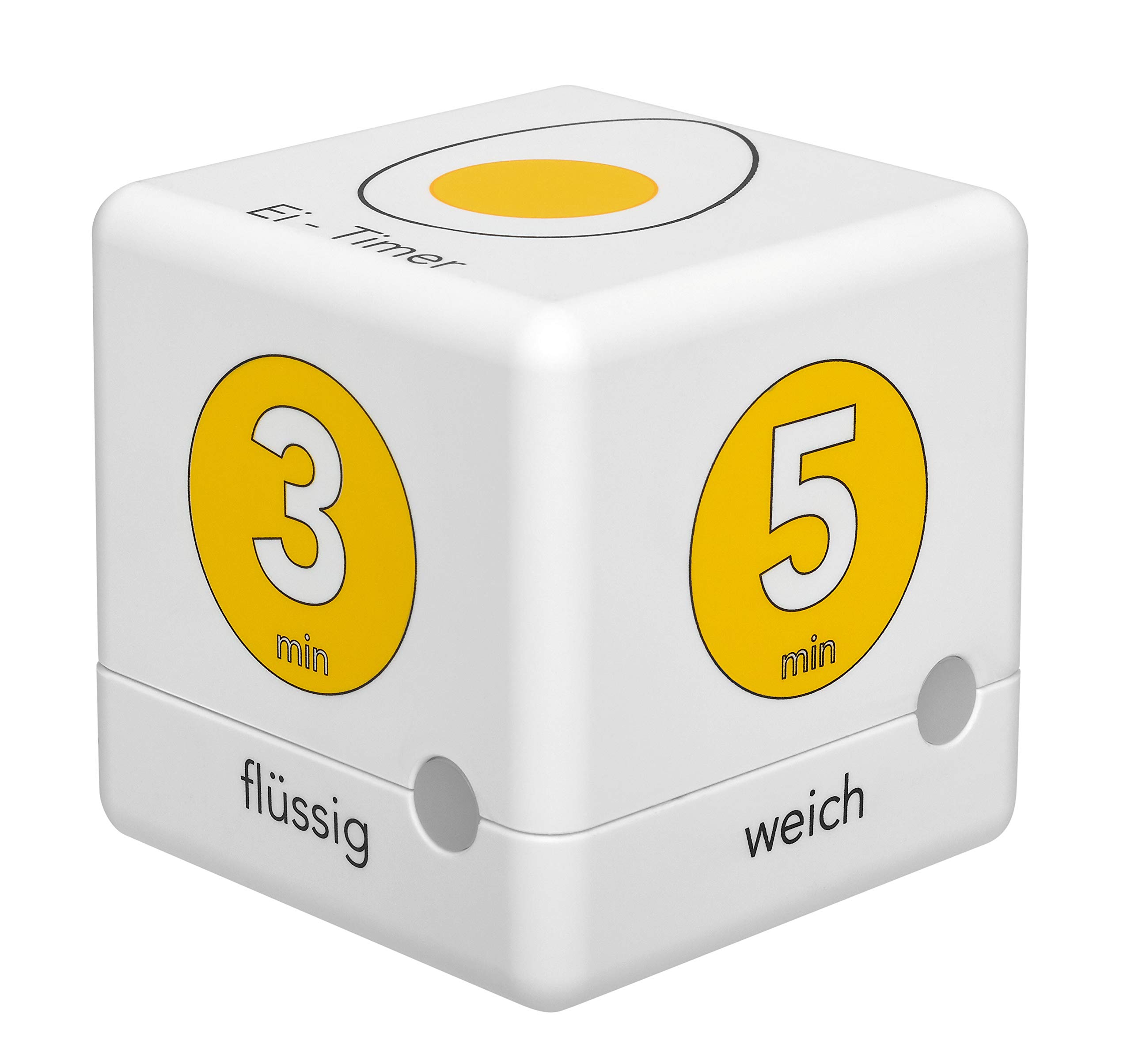 TFA Dostmann Cube 38.2041.07 Digital Egg Timer Kitchen Timer White/Yellow L 60 x W 60 x H 60 mm