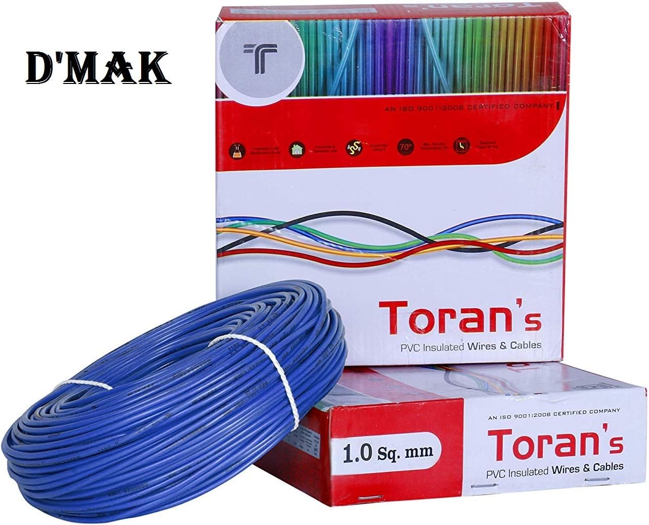 Toran Dmak 1 Sq mm Wire Coil (Blue, 90 m)